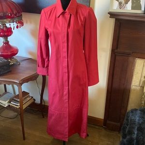 🦊Gap red cotton trench.